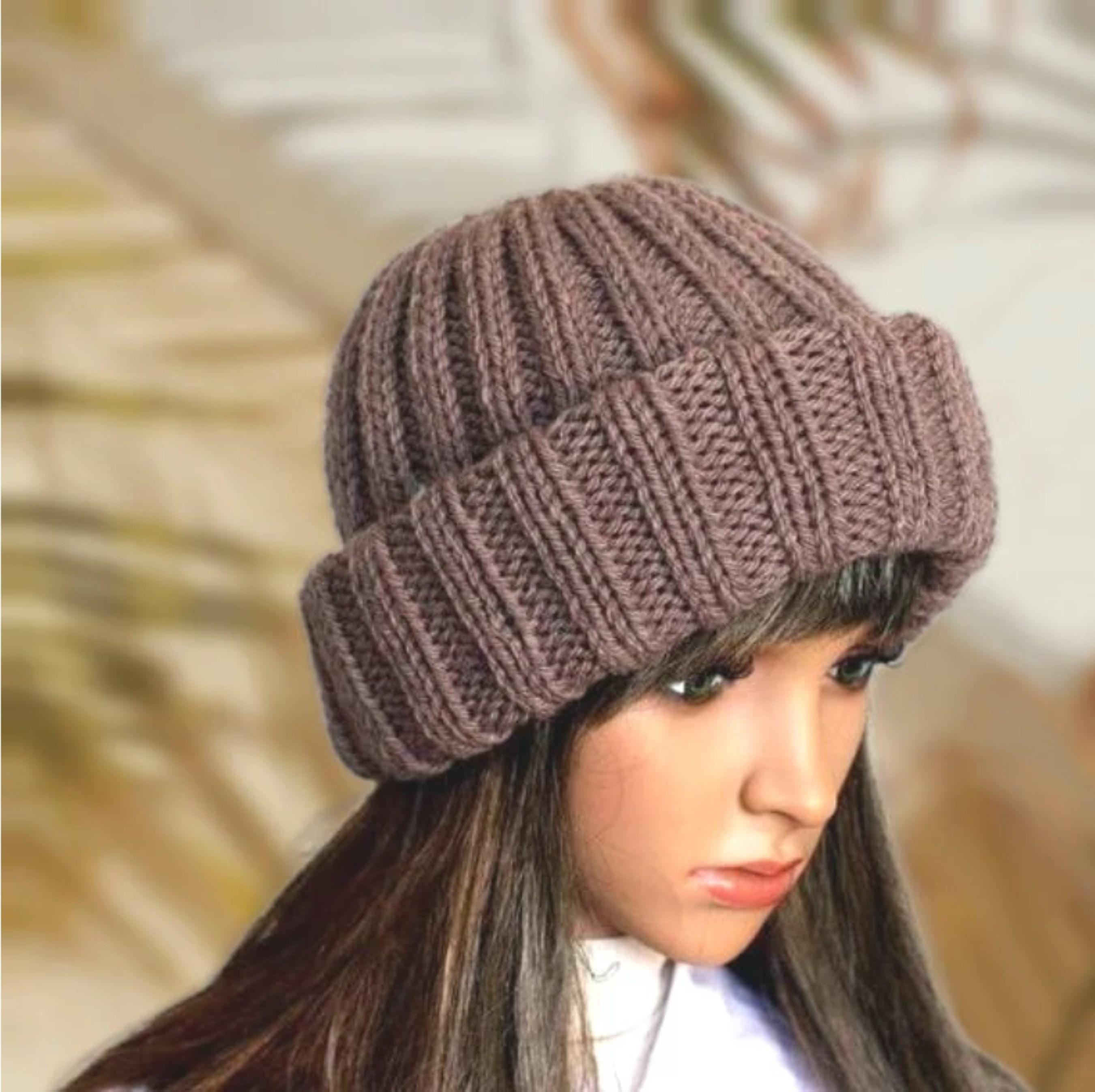 Chunky Knit Slouchy Beanie: Oversized Winter Hat - Etsy display picture 2