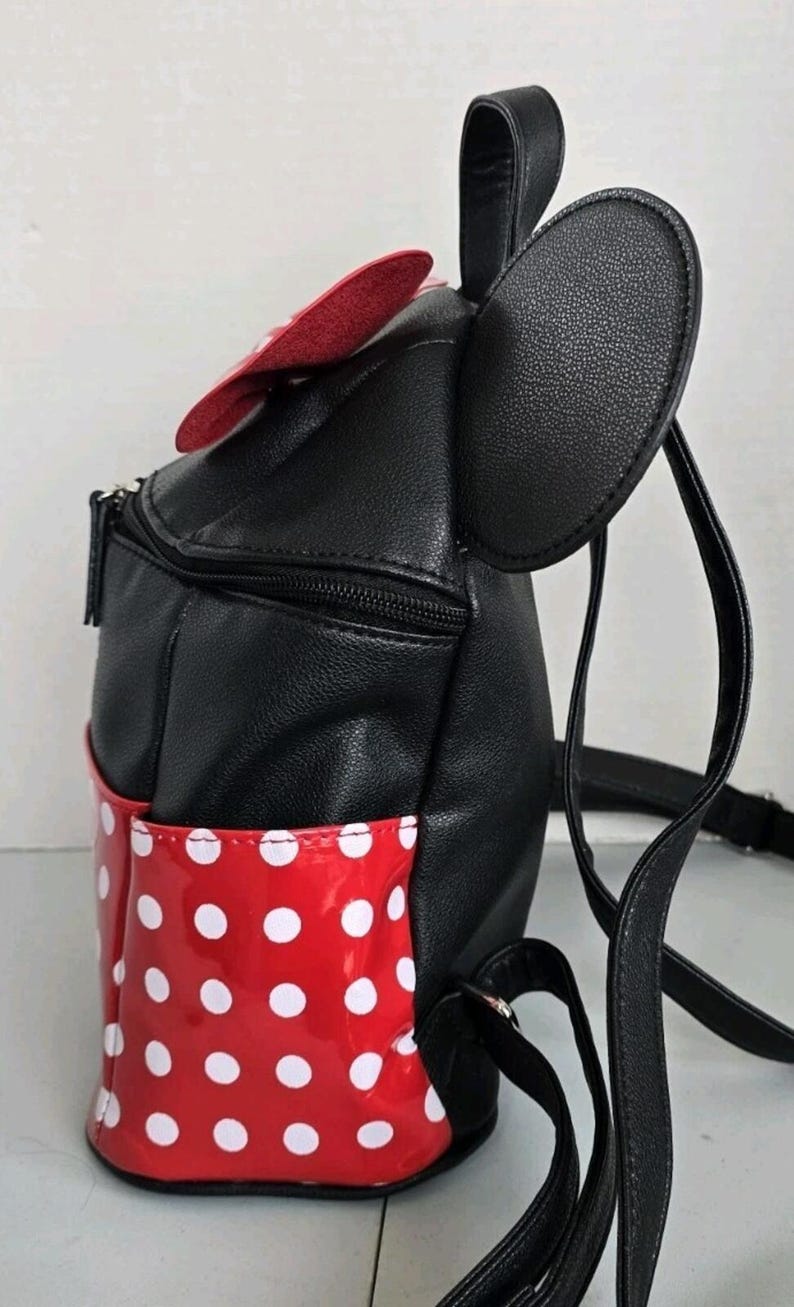 Disney Minnie Mouse Red Polka Dot Mini Backpack Purse Dani by Danielle Nicole EC image 8