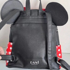 Disney Minnie Mouse Red Polka Dot Mini Backpack Purse Dani by Danielle Nicole EC image 6