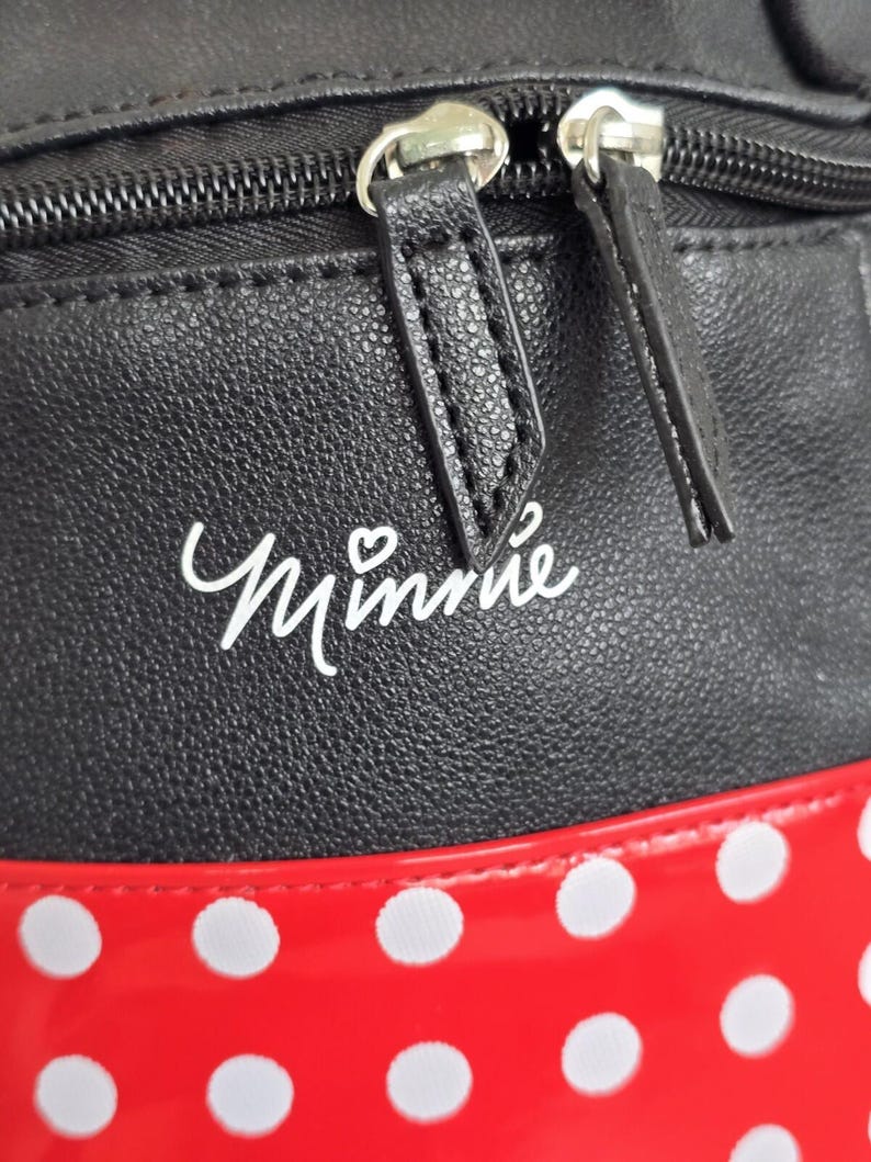 Disney Minnie Mouse Red Polka Dot Mini Backpack Purse Dani by Danielle Nicole EC image 3