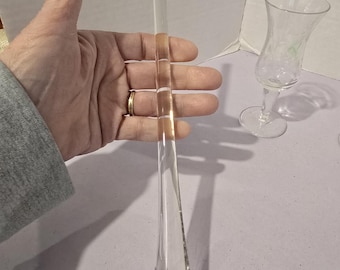Elegant Clear Glass cocktail Stirring Rod with Rounded End