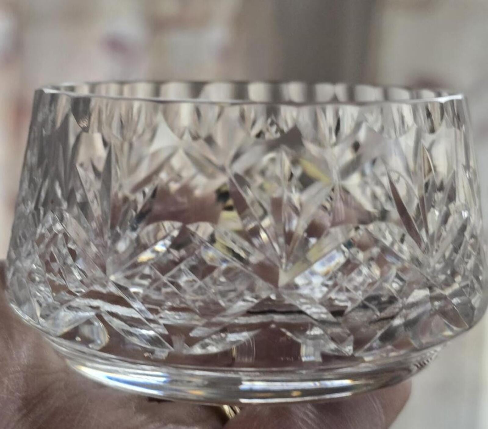 Rose Cut Glass Bowl - Etsy