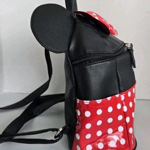 Disney Minnie Mouse Red Polka Dot Mini Backpack Purse Dani by Danielle Nicole EC image 7