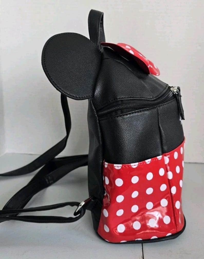 Disney Minnie Mouse Red Polka Dot Mini Backpack Purse Dani by Danielle Nicole EC image 7