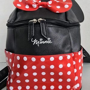 Disney Minnie Mouse Red Polka Dot Mini Backpack Purse Dani by Danielle Nicole EC image 13