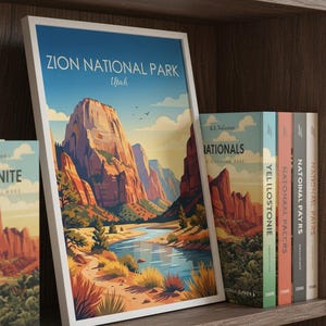 Zion National Park Art Print | Utah Desert Canyon Landscape (Digital Download) image 5