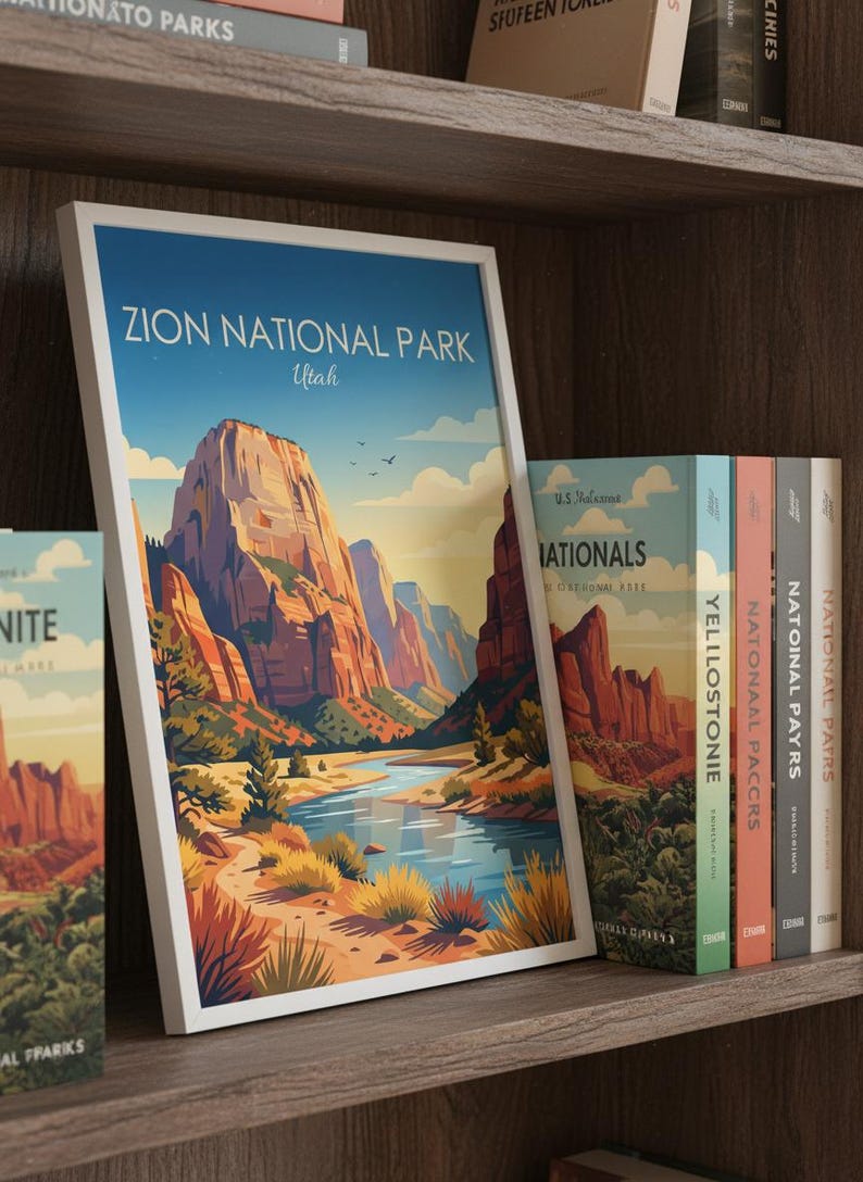 Zion National Park Art Print | Utah Desert Canyon Landscape (Digital Download) image 5