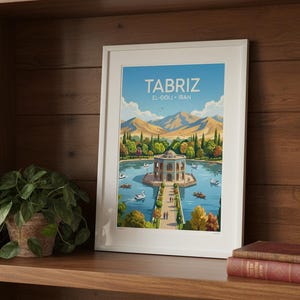 Reseaffisch med El Goli Tabriz | Persisk trädgårdskonsttryck (digital nedladdning) bild 3