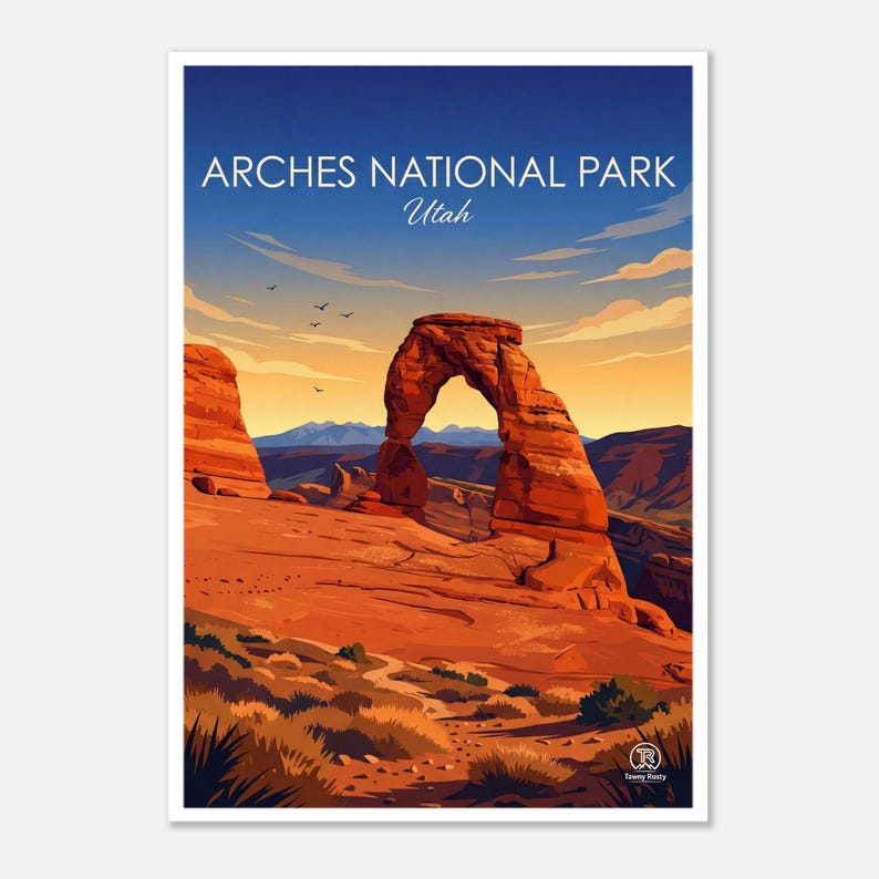 Arches National Park Art Print | Utah Desert Landscape Wall Decor (Digital Download) image 1