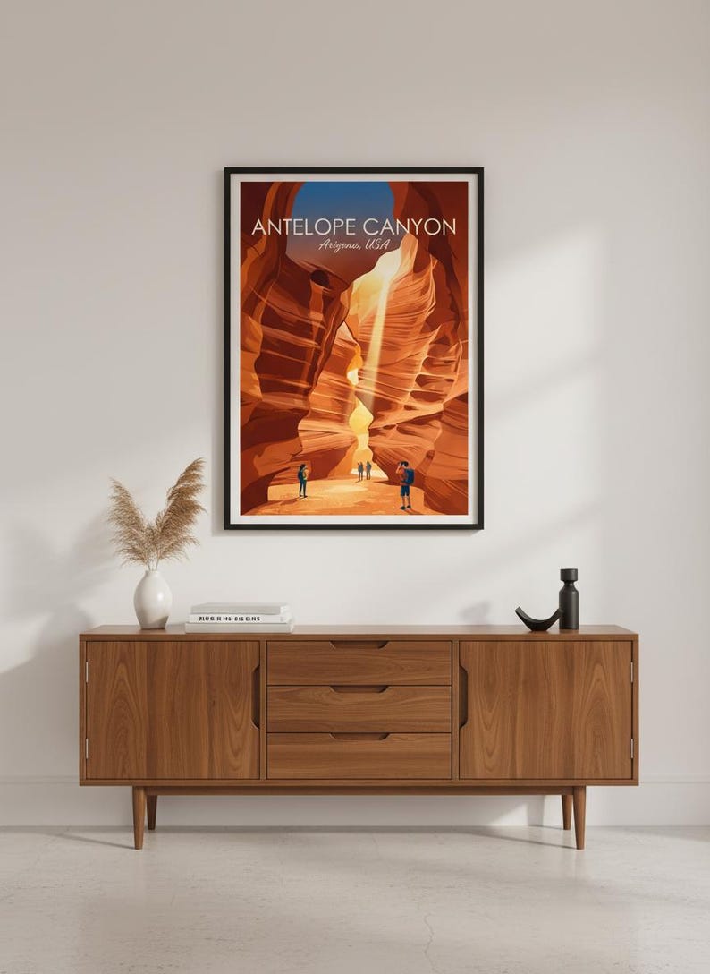 Antelope Canyon Print | Arizona Slot Canyon Travel Poster (Digital Download) image 6