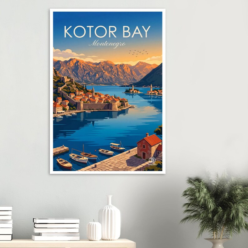 Kotor Bay Montenegro Travel Print | Adriatic Coast Wall Art (Digital Download) image 3