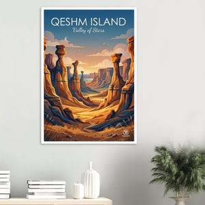 Qeshm Island Valley of Stars Travel Poster | Desert Landscape Art (Digital Download) image 2