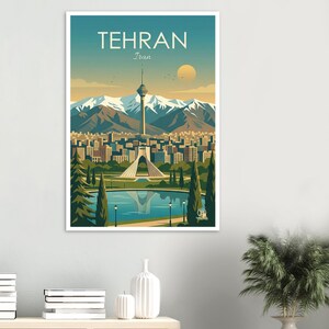 Kunstdruck des Azadi-Turms von Teheran | Reiseposter zur persischen Architektur (Digitaler Download) Bild 2