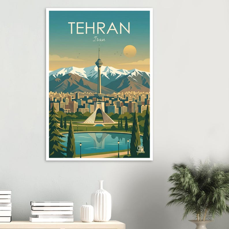 Kunstdruck des Azadi-Turms von Teheran | Reiseposter zur persischen Architektur (Digitaler Download) Bild 2