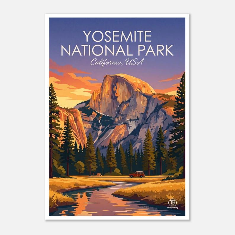 Yosemite National Park Print | California Mountain Landscape (Digital Download) image 1