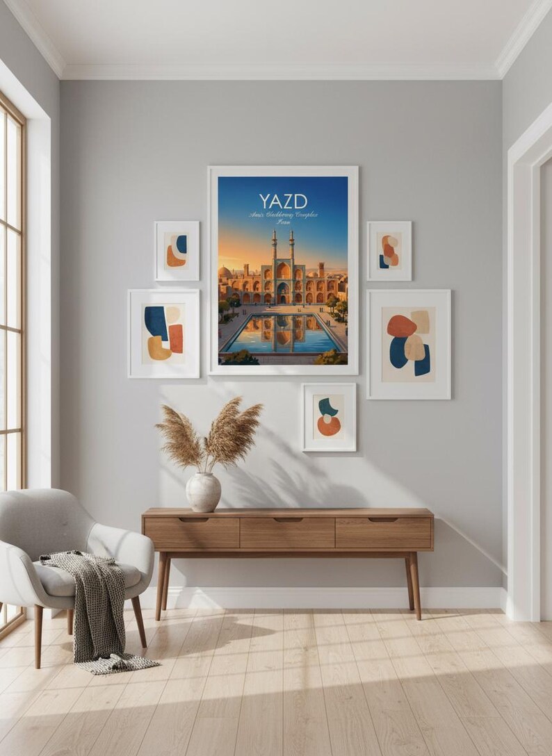 Digitale Kunst am Amir-Chakhmaq-Platz | Yazd-Reiseposter (Digitaler Download) Bild 6