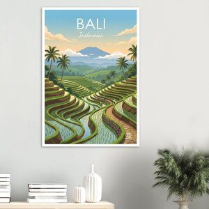 Bali Rice Terraces Print | Tropical Indonesia Travel Poster (Digital Download) image 2