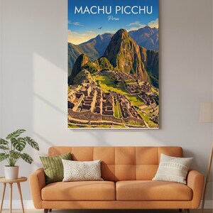Machu Picchu Peru Travel Poster | Andes Mountain Wall Art (Digital Download) image 2