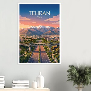 Tabiat Bridge Tehran Travel Poster | Persian Architecture Art (Digital Download) image 2