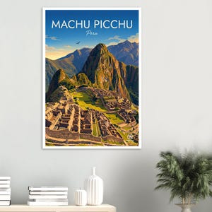 Machu Picchu Peru Travel Poster | Andes Mountain Wall Art (Digital Download) image 3