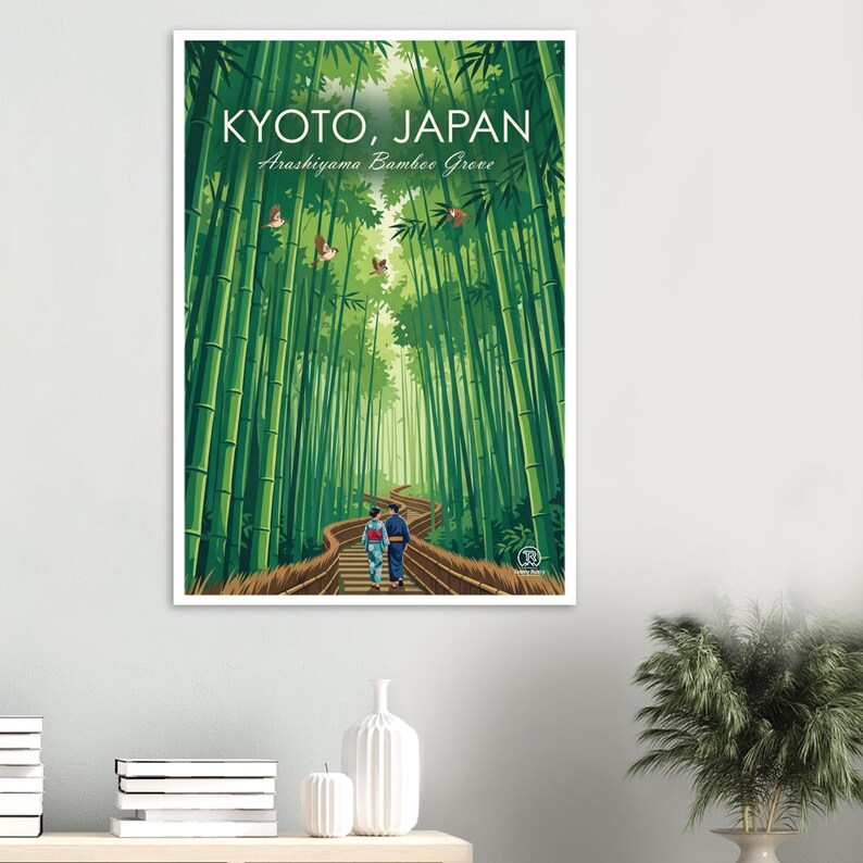 Kyoto Arashiyama Bamboo Grove Print | Japanese Travel Wall Art (Digital Download) image 2