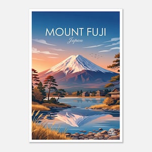 Mount Fuji Print | Japan Travel Poster, Asian Landscape Wall Decor (Digital Download)