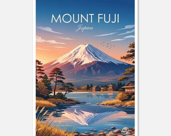 Mount Fuji Print | Japan Travel Poster, Asian Landscape Wall Decor (Digital Download)