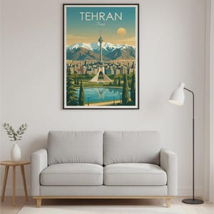 Kunstdruck des Azadi-Turms von Teheran | Reiseposter zur persischen Architektur (Digitaler Download) Bild 5