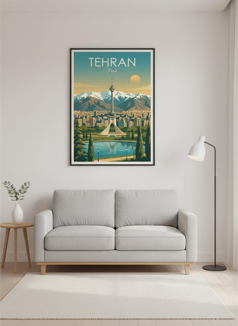 Kunstdruck des Azadi-Turms von Teheran | Reiseposter zur persischen Architektur (Digitaler Download) Bild 5