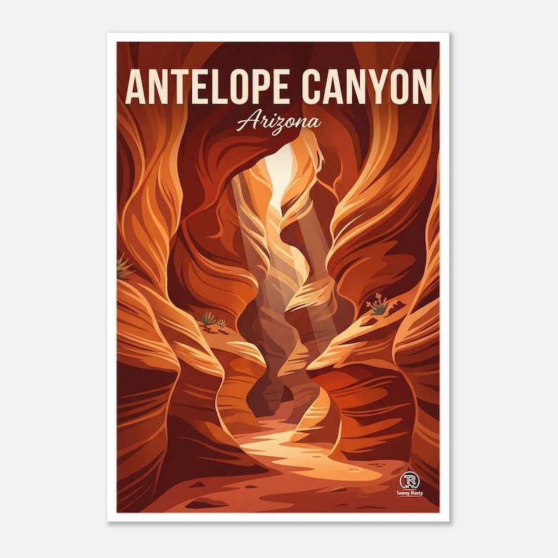 Antelope Canyon Print | Arizona Slot Canyon Southwest Wall Decor (Digital Download) image 1