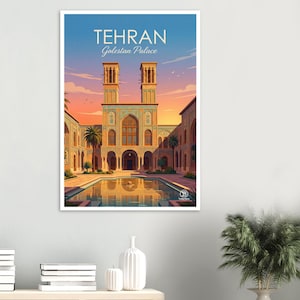 Golestan Palace Tehran Travel Poster | Persian Architecture Art (Digital Download) image 2