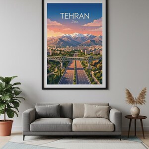 Tabiat Bridge Tehran Travel Poster | Persian Architecture Art (Digital Download) image 8