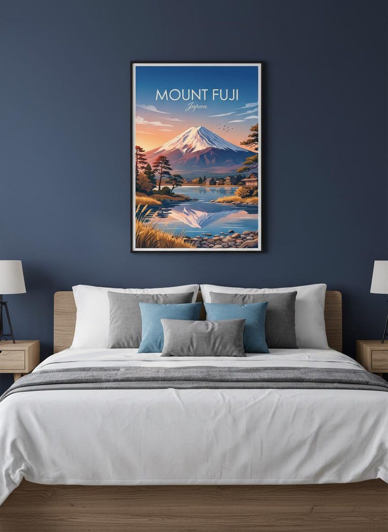 Mount Fuji Print | Japan Travel Poster, Asian Landscape Wall Decor (Digital Download) image 4