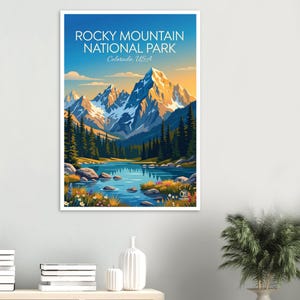 Rocky Mountain National Park Print | Colorado Landscape Travel Poster (Digital Download) image 3