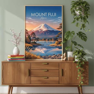 Mount Fuji Print | Japan Travel Poster, Asian Landscape Wall Decor (Digital Download) image 5