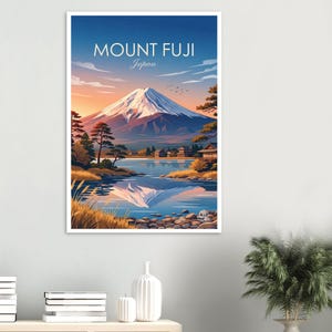 Mount Fuji Print | Japan Travel Poster, Asian Landscape Wall Decor (Digital Download) image 3