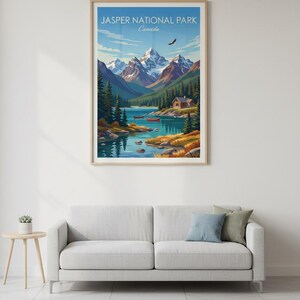 Jasper National Park Travel Print, Travel Poster, Canada image 3