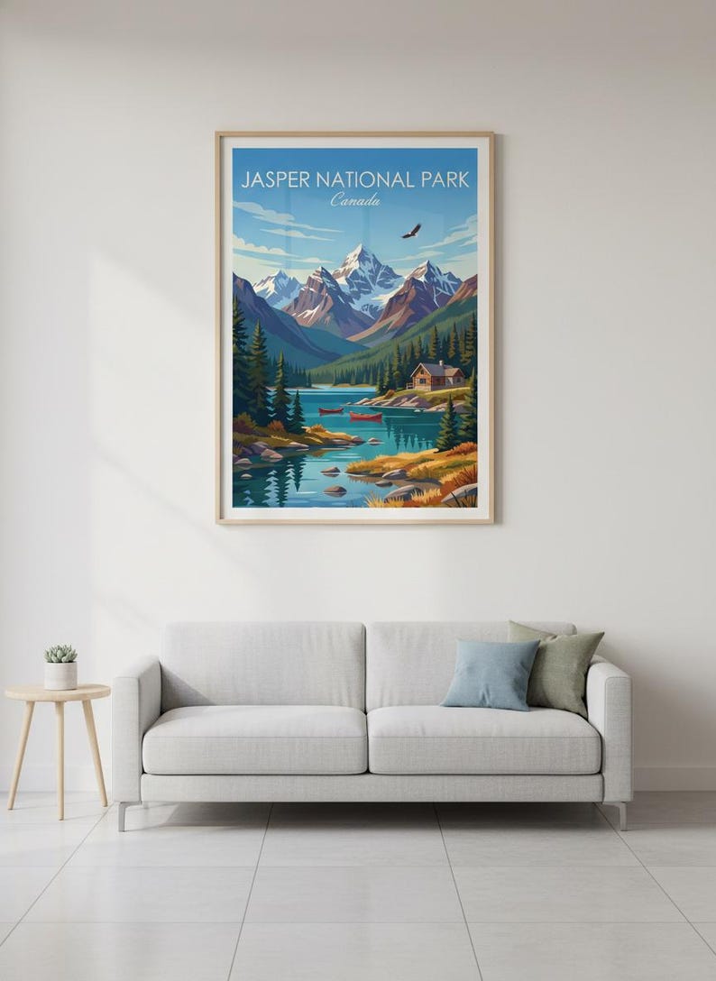 Jasper National Park Travel Print, Travel Poster, Canada image 3
