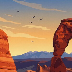 Arches National Park Art Print | Utah Desert Landscape Wall Decor (Digital Download) image 11