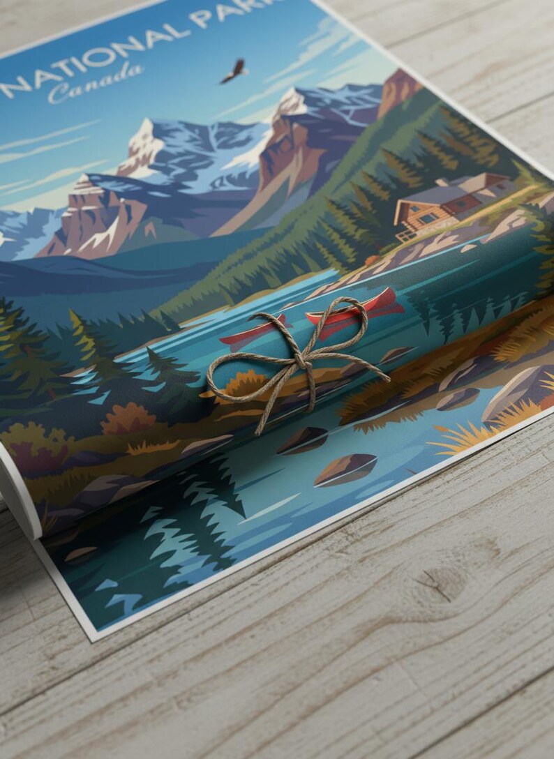 Jasper National Park Travel Print, Travel Poster, Canada image 5