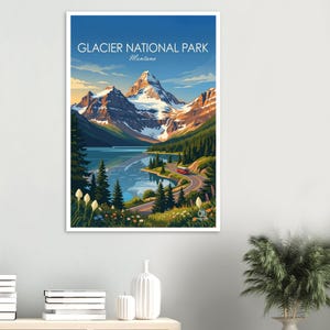 Glacier National Park Print | Montana Alpine Mountain Wall Decor (Digital Download) image 2
