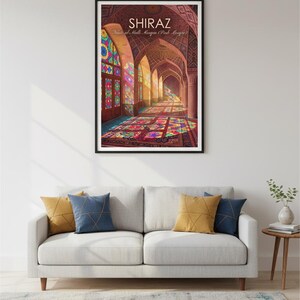 Nasir al-Mulk Mosque Digital Art | Shiraz Travel Poster (Instant Download) image 9