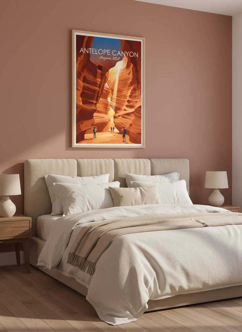 Antelope Canyon Print | Arizona Slot Canyon Travel Poster (Digital Download) image 3