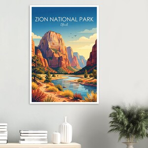 Zion National Park Art Print | Utah Desert Canyon Landscape (Digital Download) image 2
