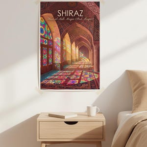 Nasir al-Mulk Mosque Digital Art | Shiraz Travel Poster (Instant Download) image 4