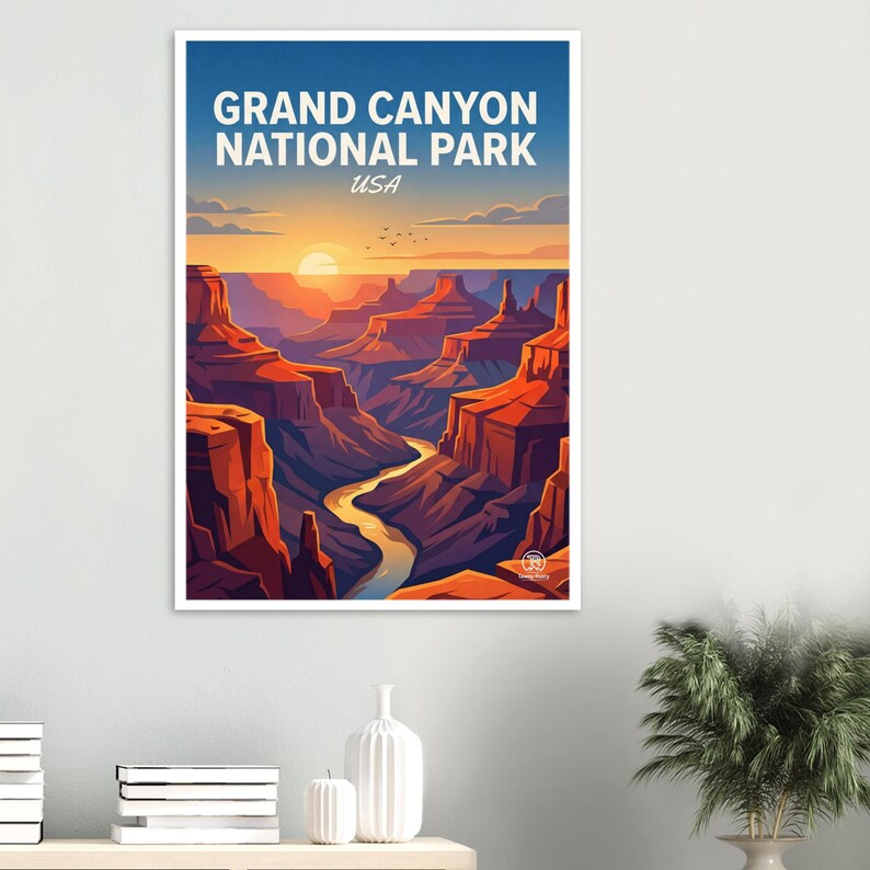 Grand Canyon National Park Art | Arizona Desert Landscape Printable (Digital Download) image 2