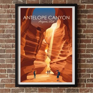 Antelope Canyon Print | Arizona Slot Canyon Travel Poster (Digital Download) image 8