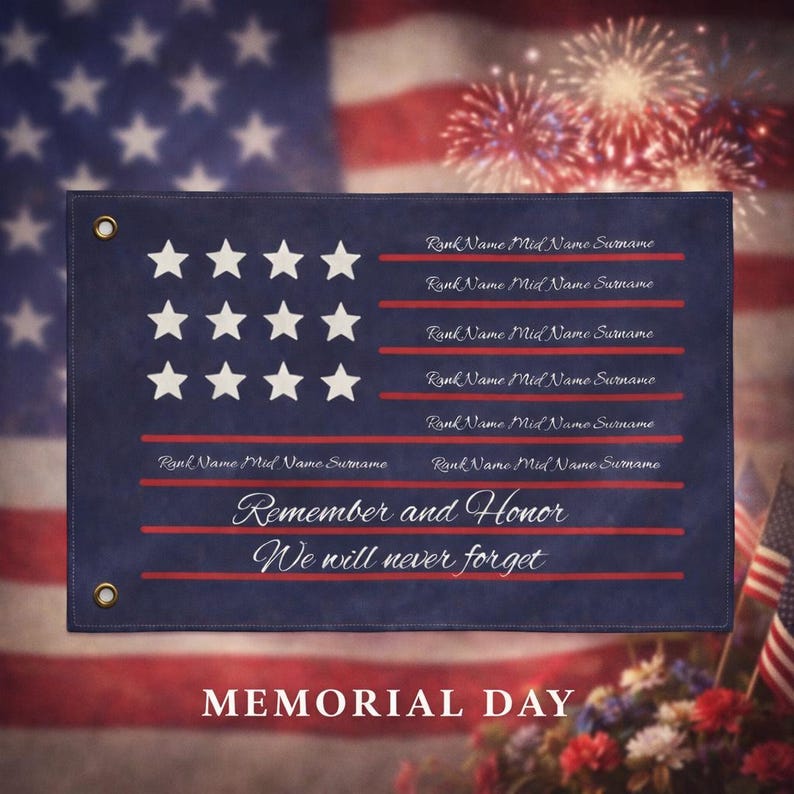 Remember and Honor American Flag, Double Sided Flag | Memorial ...