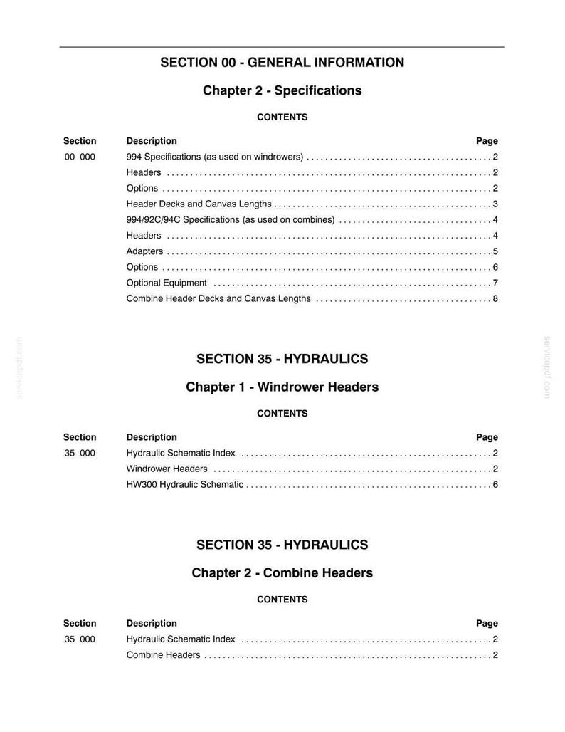 New Holland 994, 92C, 94C Grain Belt Header Service Repair Workshop Manual | Instant PDF Download image 11