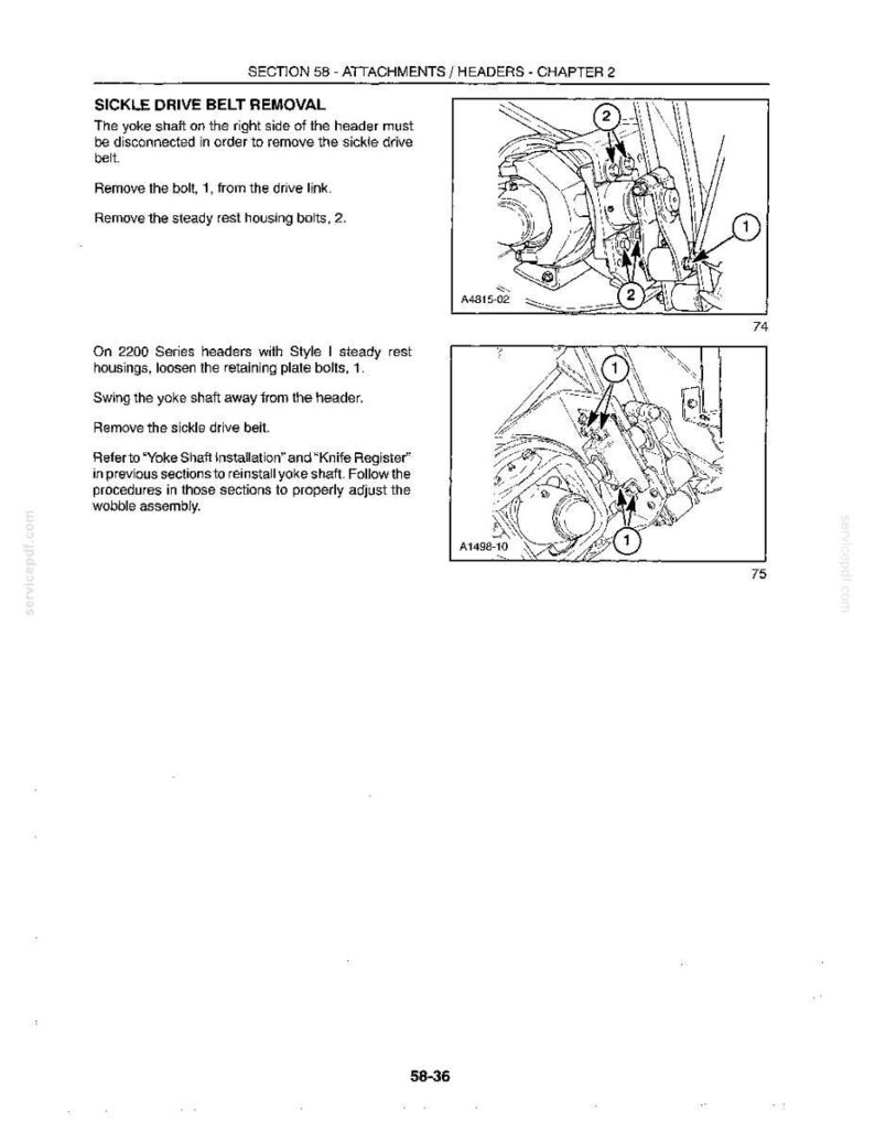 New Holland 2212, 2214, 2216, 2218, 2322, 2324, 2326, 2328 Windrow Forage Header Service Repair Workshop Manual | Instant PDF Download image 8